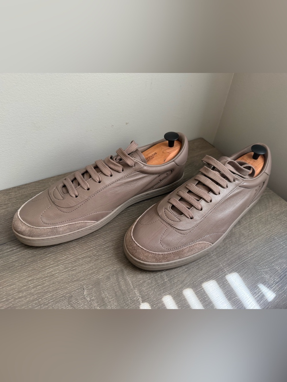 Dolce & Gabbana Men's Taupe Leather Sneakers